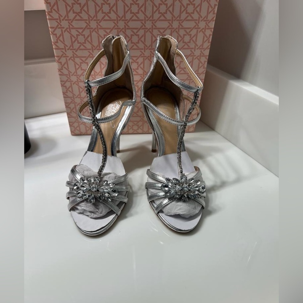 Jewel Badgley Mischka Hazel Embellished T-Strap Sandal